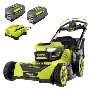 RYOBI 40V HP Brushless 21″ Self-Propelled AWD Dual-Blade Lawn Mower Kit – High-Performance Cordless Lawn Care System