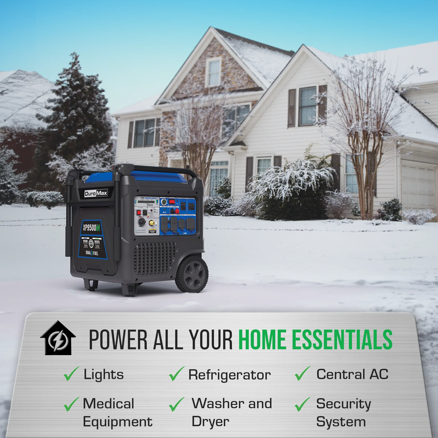 DuroMax 9,500 Watt Portable Dual Fuel Inverter Generator – Quiet, Low THD - Image 7
