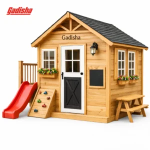 Gadisha Multi-Feature Elevated Wooden Playhouse